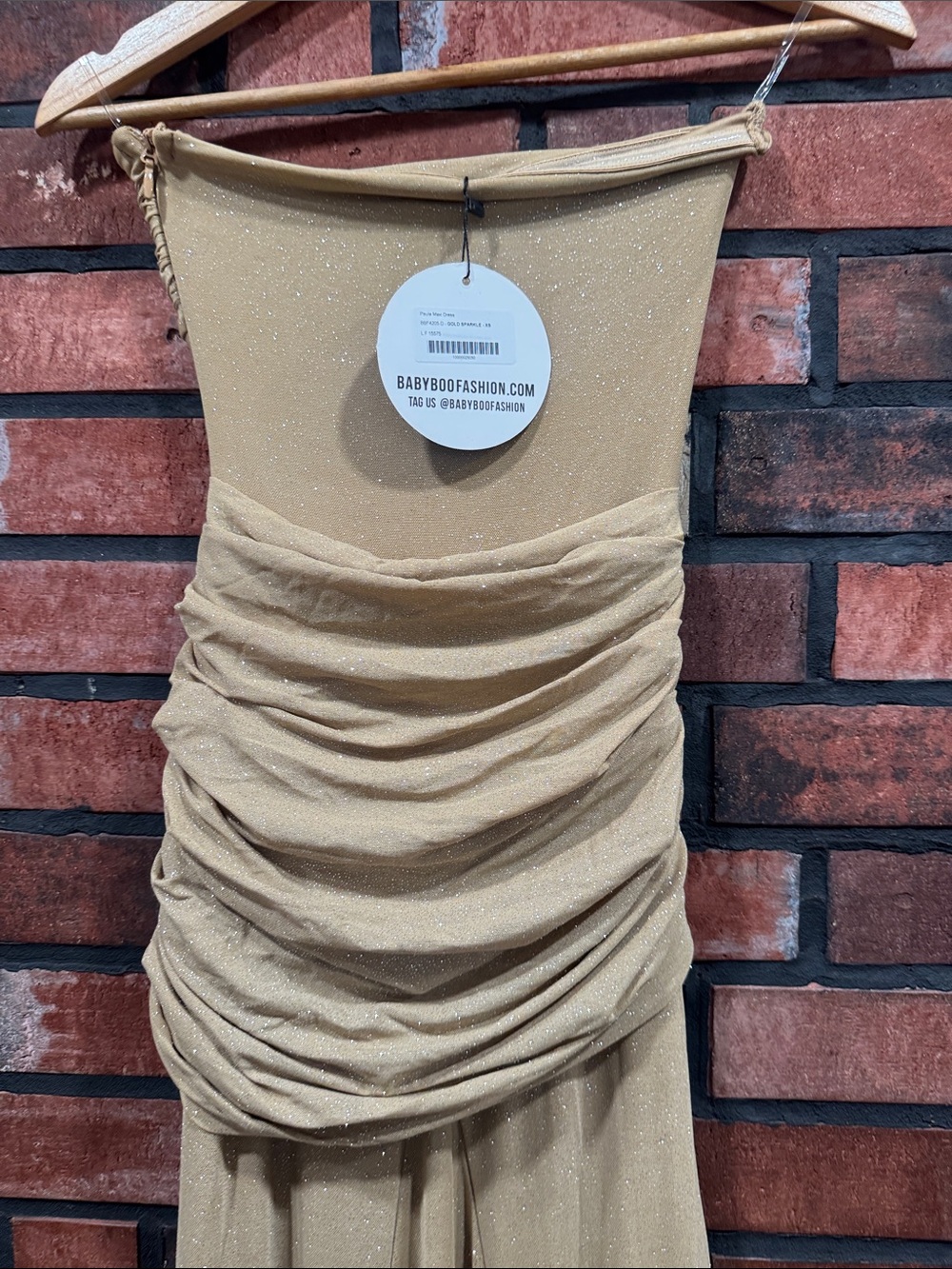 Babyboo PAULA MAXI DRESS - GOLD SPARKLE - Picture 12 of 16
